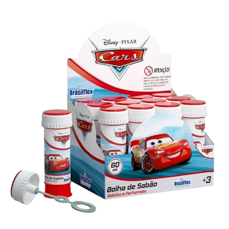 Display Bolha De Sabão Carros 12 Peças Com Jogo
