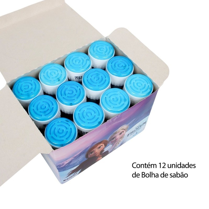 Display Bolha De Sabão Frozen 12 Peças Com Jogo