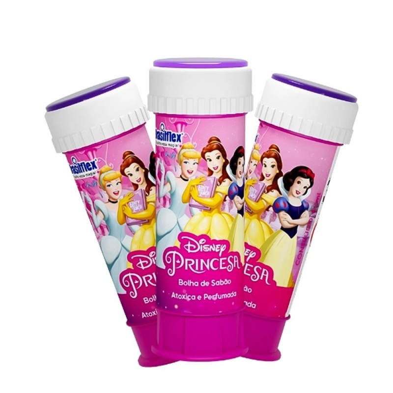 Display Bolha De Sabão Disney Princesas 12 Peças Com Jogo