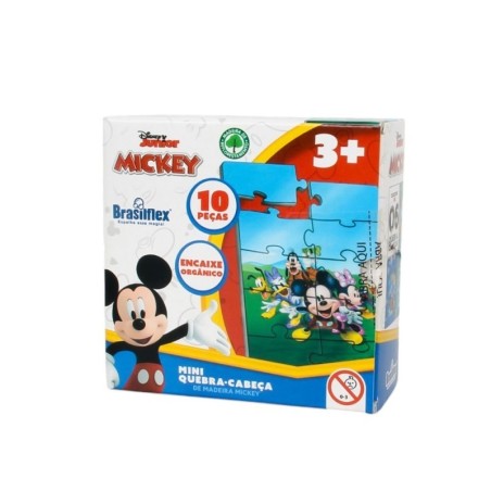 Display Quebra-Cabeça De Madeira Mickey 6 Unidades