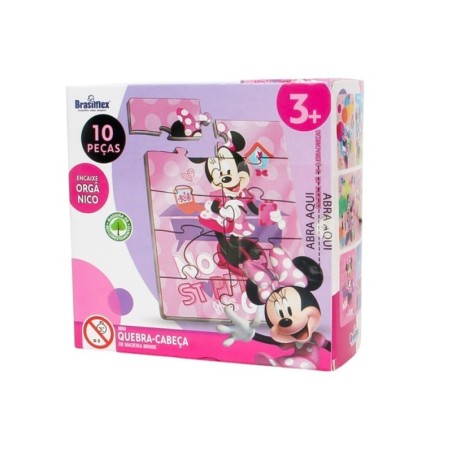 Display Quebra-Cabeça De Madeira Minnie 6 Unidades