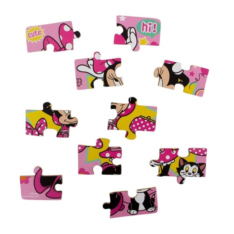 Display Quebra-Cabeça De Madeira Minnie 6 Unidades