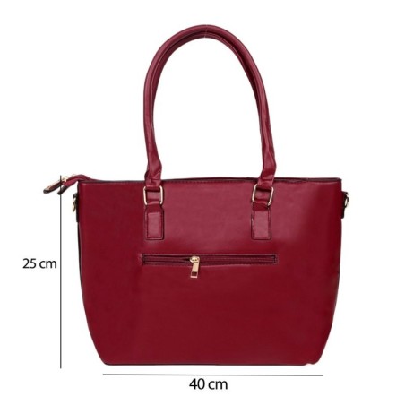 Bolsa Grande Feminina De Ombro 2 Divisórias Com Alça Transversal
