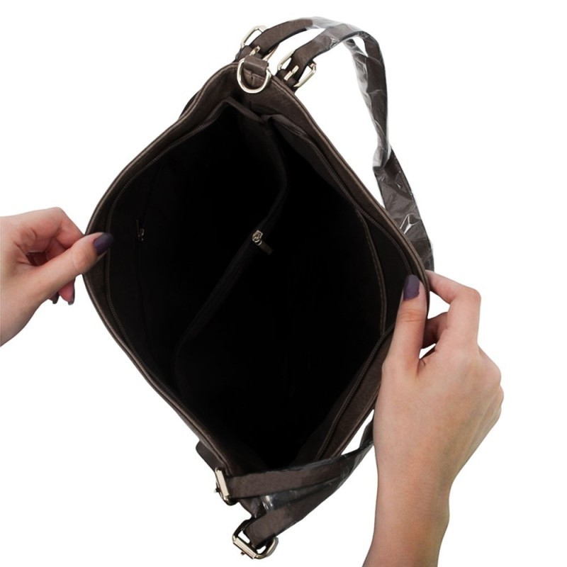 Bolsa De Ombro Grande Feminina Com Alça Transversal 2 Divisorias