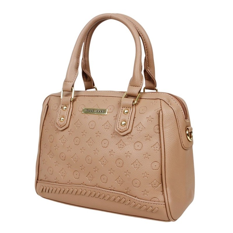 Bolsa Feminina De Mão Média Texturizada Com Pompom