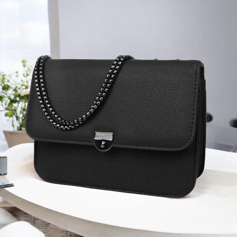 Bolsa Feminina Transversal De Luxo Com Alça De Corrente