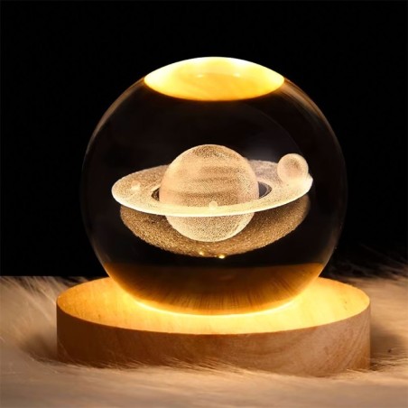 Luminária Globo De Led Decorativo Vidro Com Cabo USB 6x8 CM