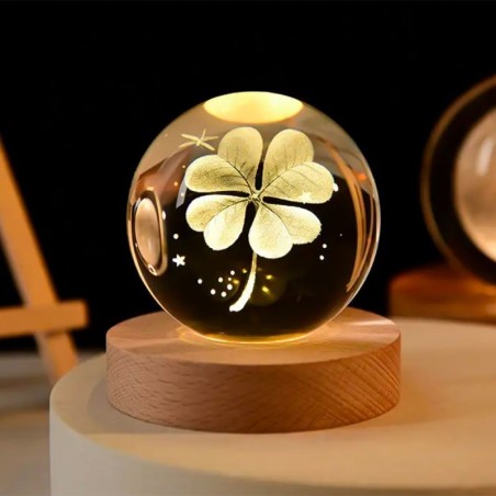 Luminária Globo De Led Decorativo Vidro Com Cabo USB 6x8 CM