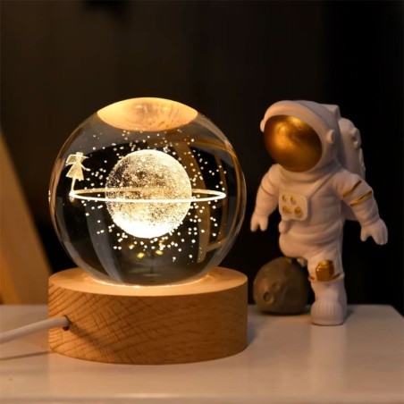 Luminária Globo De Led Decorativo Vidro Com Cabo USB 6x8 CM