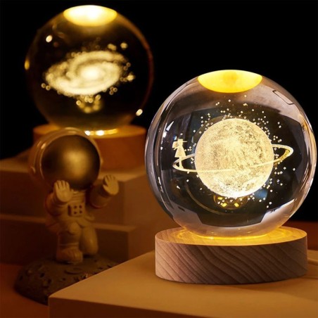 Luminária Globo De Led Decorativo Vidro Com Cabo USB 6x8 CM