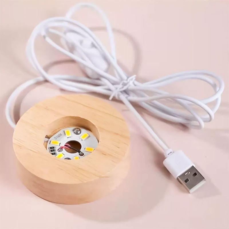 Luminária Globo De Led Decorativo Vidro Com Cabo USB 6x8 CM