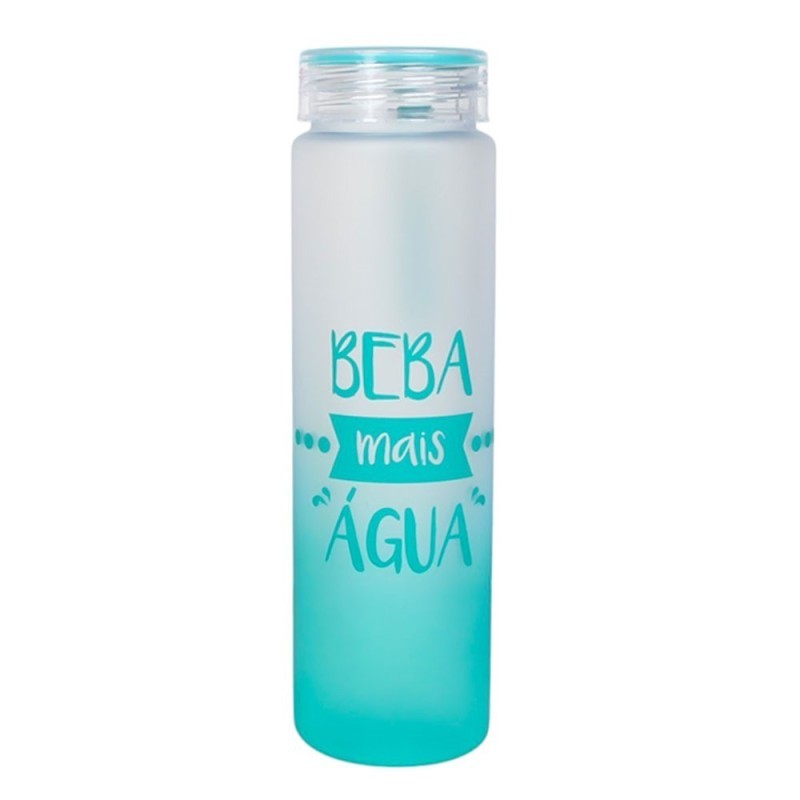 Garrafa De Plástico Frases Motivacionais Com Tampa E Alça 500ml