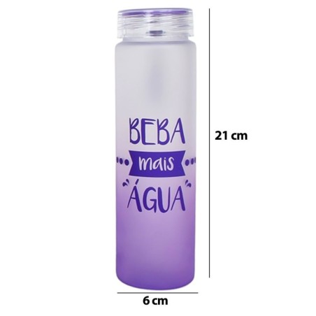 Garrafa De Plástico Frases Motivacionais Com Tampa E Alça 500ml
