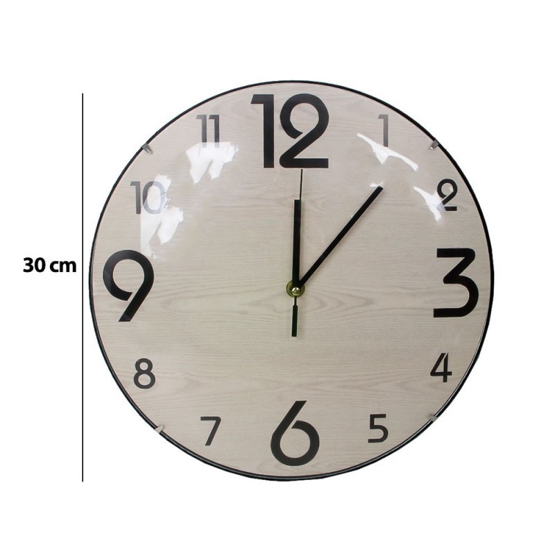 Relógio De Parede Estilo Retrô Vintage Redondo 30cm