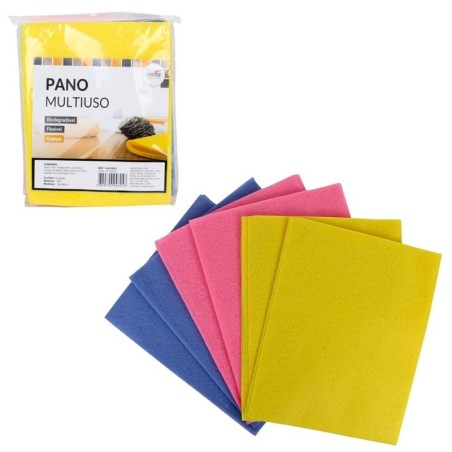 Kit Pano De Limpeza Multiuso Com 6 Unidades Biodegradável