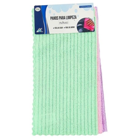 Pano Para Limpeza De Microfibra 3 Peças Multiuso 30cm