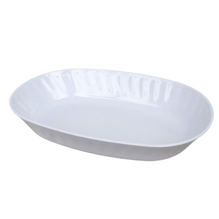 Travessa Branca De Melamina Oval 23cm X 15cm
