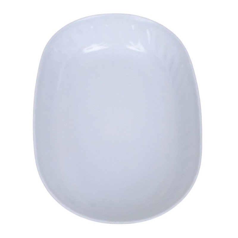 Travessa Oval Branca De Melamina 25,5cm X 17cm