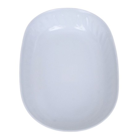 Travessa Oval Branca De Melamina 25,5cm X 17cm