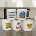 Caneca De Porcelana Estampada Com Frases Variadas 280ml