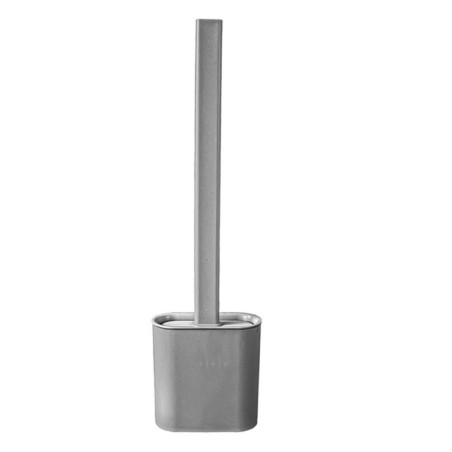 Escova Sanitária De Silicone Com Suporte E Adesivo Para Parede