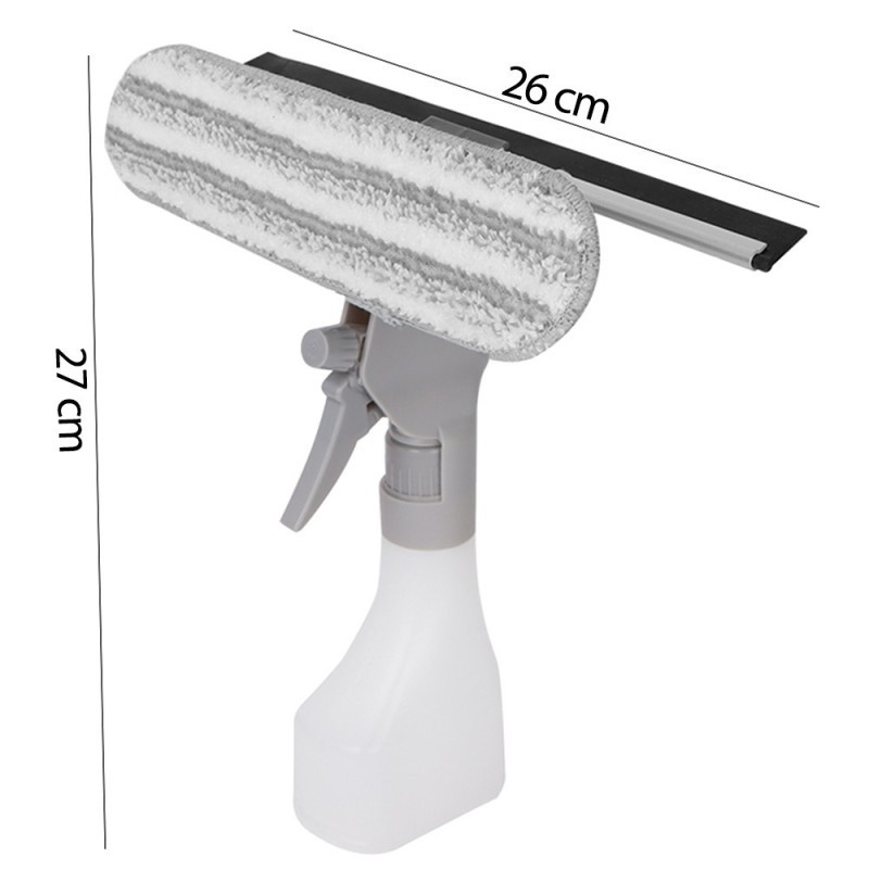 Rodo Limpa Vidro Pulverizador Esfregão 3 Em 1 Com Recipiente De 250ml
