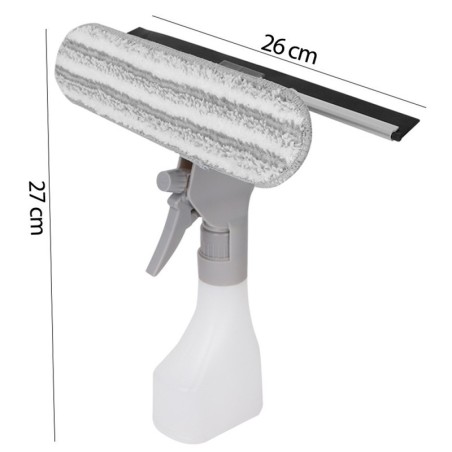 Rodo Limpa Vidro Pulverizador Esfregão 3 Em 1 Com Recipiente De 250ml