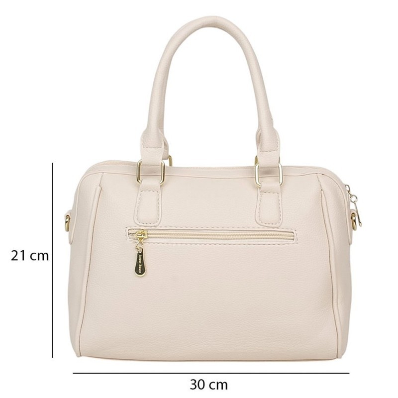 Bolsa De Mão Feminina Texturizada Média Transversal Com Alça