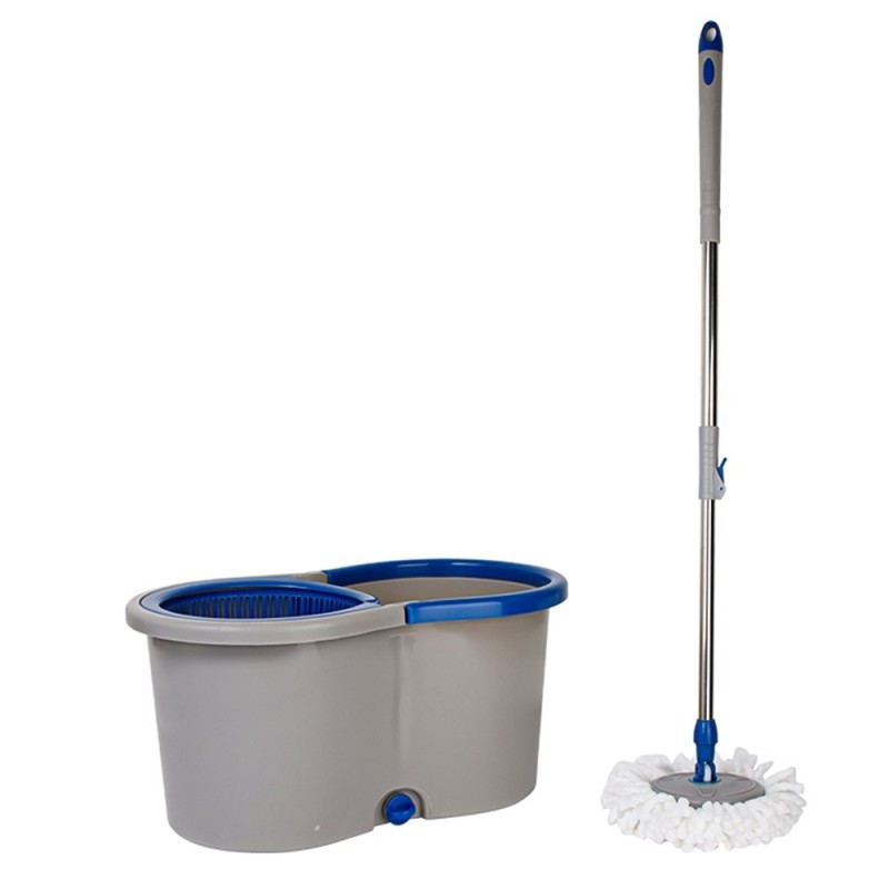 Esfregão Mop Giratório 360° Balde De 13 litros E Cabo Extensível