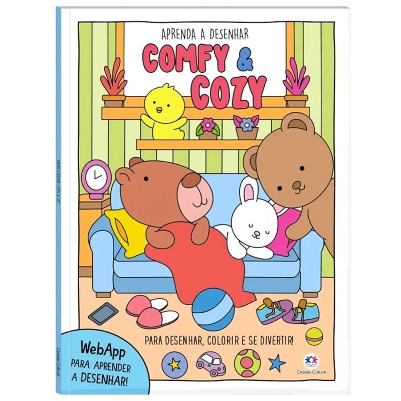 Livro Infantil Aprenda A Desenhar Comfy and Cozy 48 Páginas
