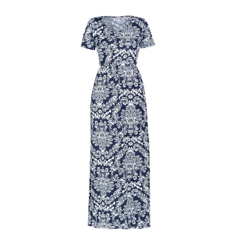 Vestido Longo Estampa Arabesco Moda Evangélica