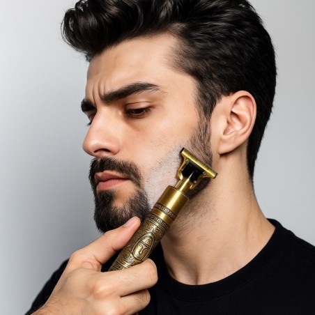Máquina Barbeador Masculino Cabelo 4 - Pentes Golden Edition Em Plástico