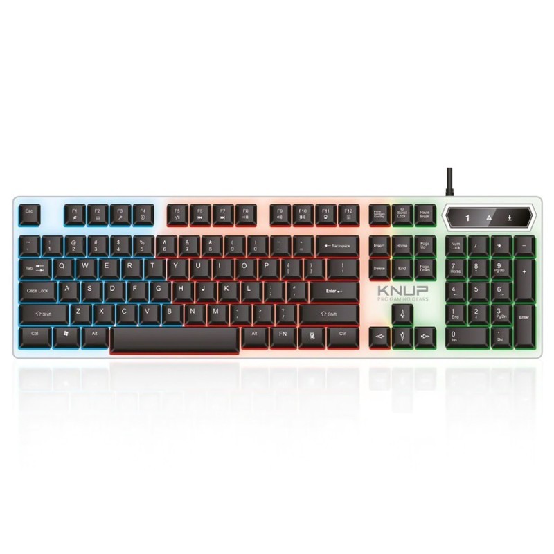 Kit Teclado E Mouse Gamer Com Fio Led RGB Retro Iluminação