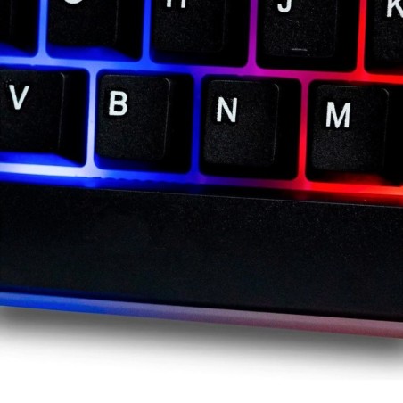 Kit Teclado E Mouse Gamer Com Fio Led RGB Retro Iluminação