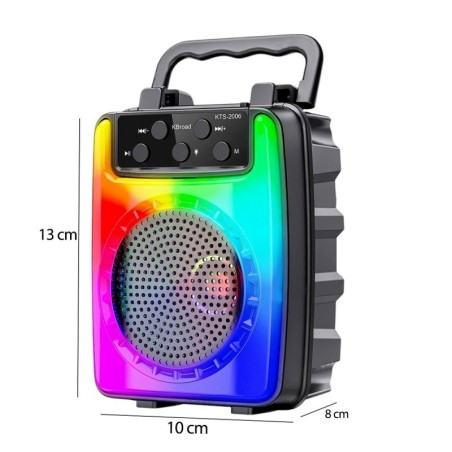 Caixa De Som Sem Fio Portátil RGB TWS Carregamento USB