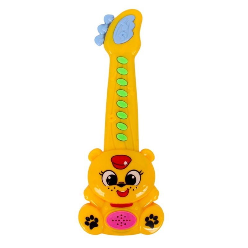 Brinquedo Guitarra Musical Colorida Com Som 25cm