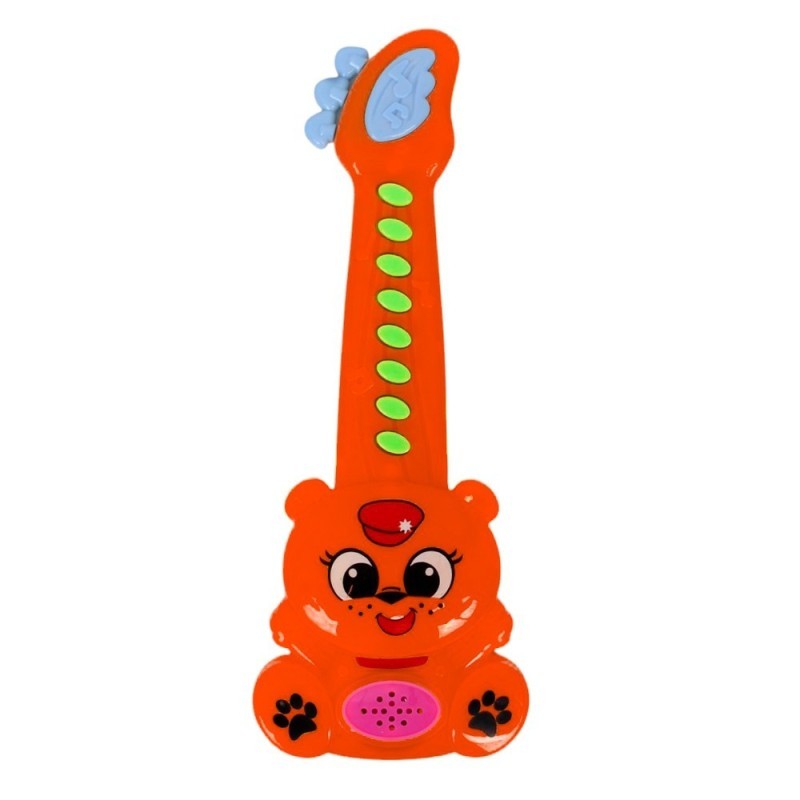 Brinquedo Guitarra Musical Colorida Com Som 25cm