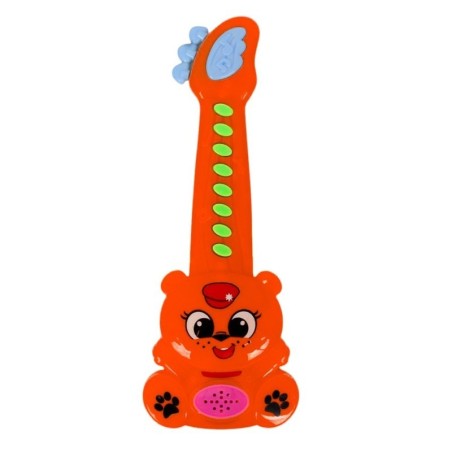 Brinquedo Guitarra Musical Colorida Com Som 25cm