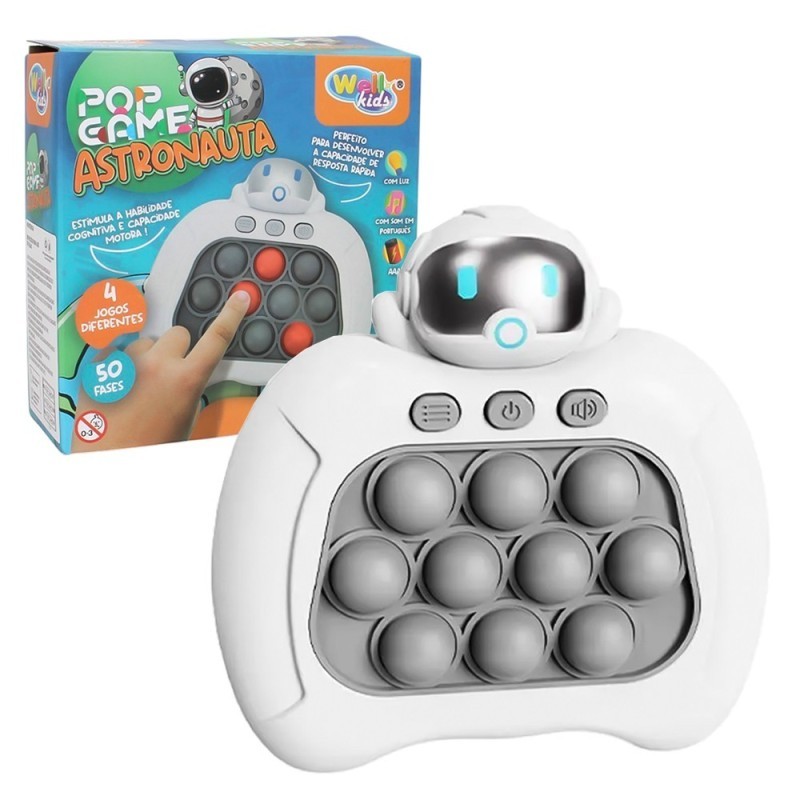 Pop Game Astronauta Infantil Com Luzes e Som