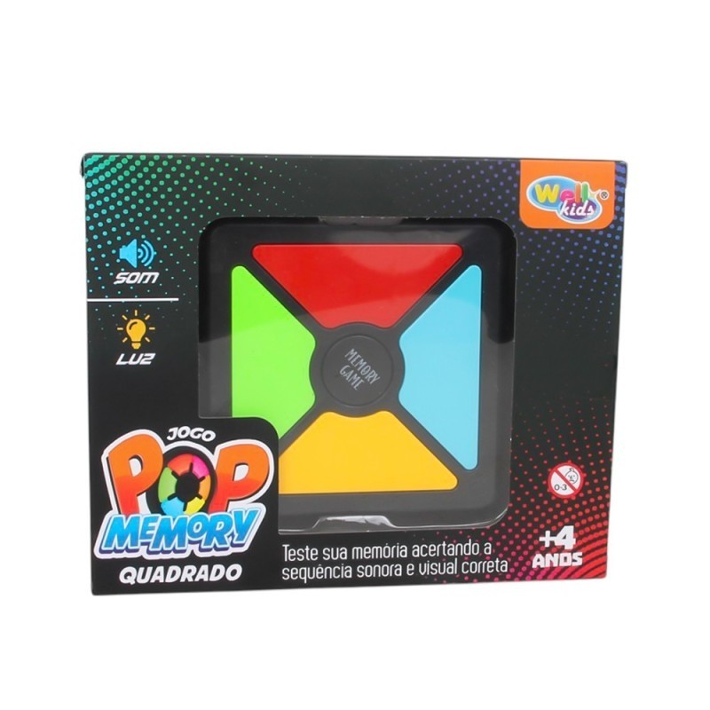 Jogo Da Memoria Eletrônico Colorido Quadrado