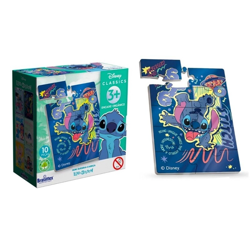 Display Mini Quebra-Cabeça Lilo e Stitch 6 Unidades