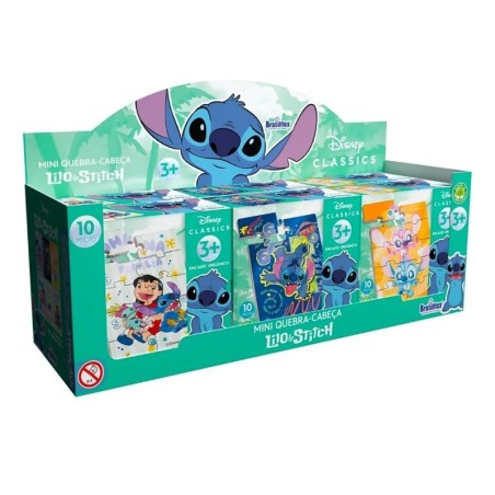 Display Mini Quebra-Cabeça Lilo e Stitch 6 Unidades