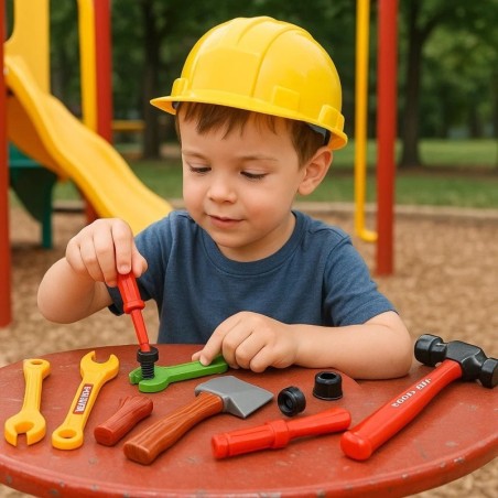 Kit De Ferramentas Com 7 Peças Brinquedo Infantil Wellkids