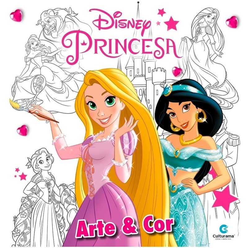 Livro De Colorir Arte E Cor Disney Princesas 36 Páginas