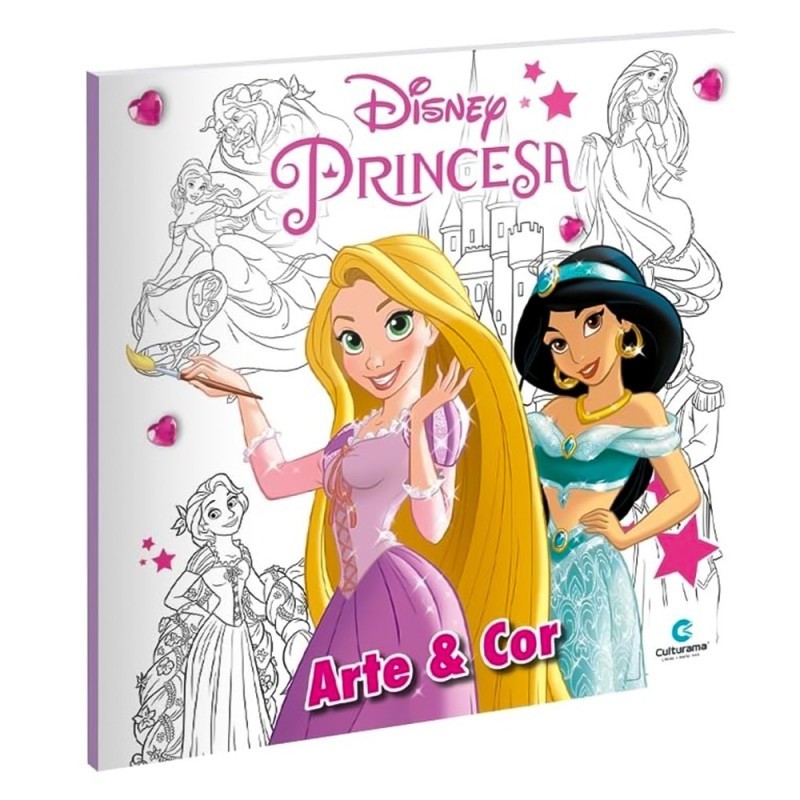 Livro De Colorir Arte E Cor Disney Princesas 36 Páginas