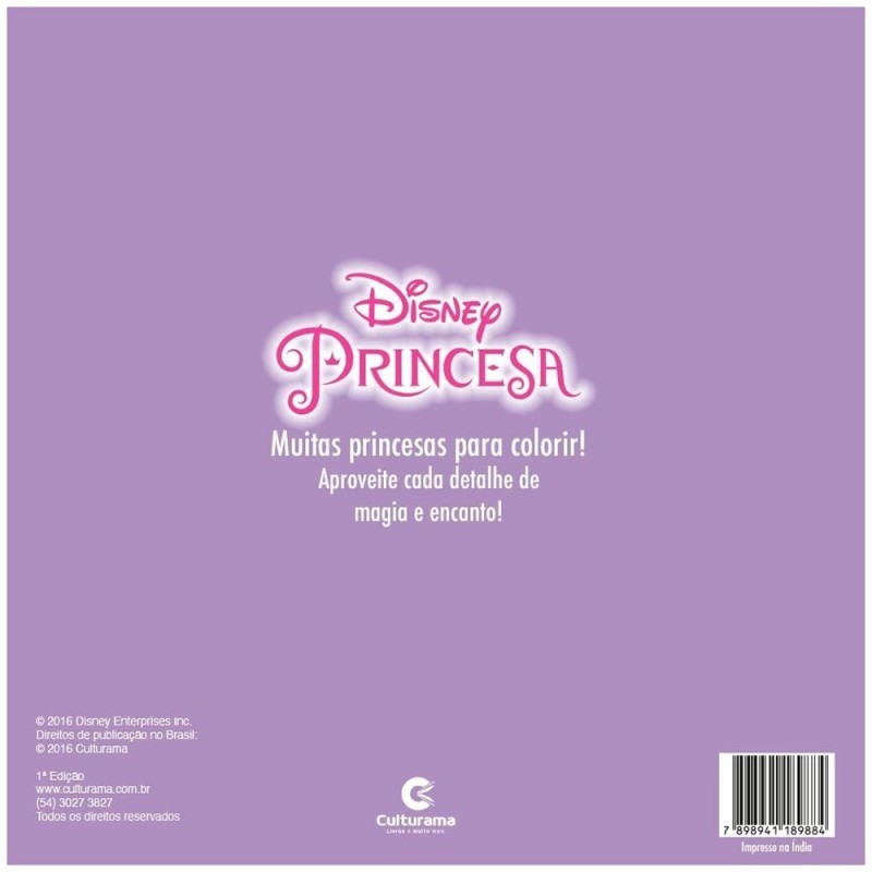 Livro De Colorir Arte E Cor Disney Princesas 36 Páginas
