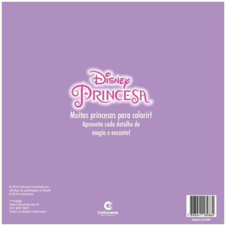 Livro De Colorir Arte E Cor Disney Princesas 36 Páginas