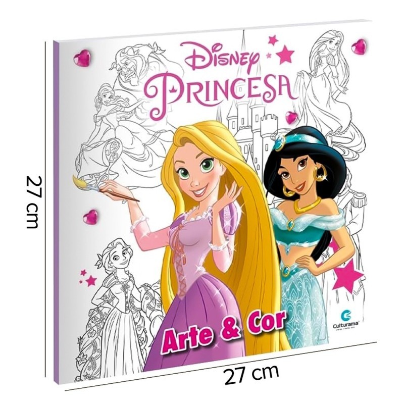 Livro De Colorir Arte E Cor Disney Princesas 36 Páginas