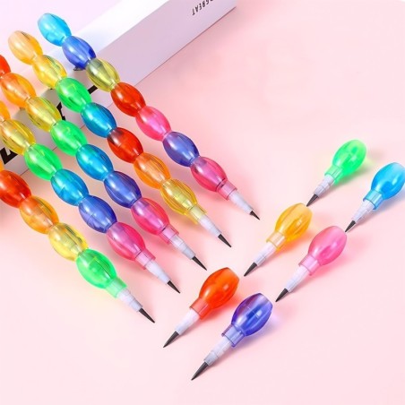 Lapiseira Arco Iris Troca Ponta 0,07MM 7 Partes 4 Peças