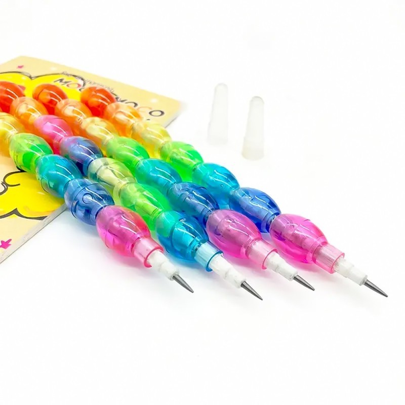 Lapiseira Arco Iris Troca Ponta 0,07MM 7 Partes 4 Peças